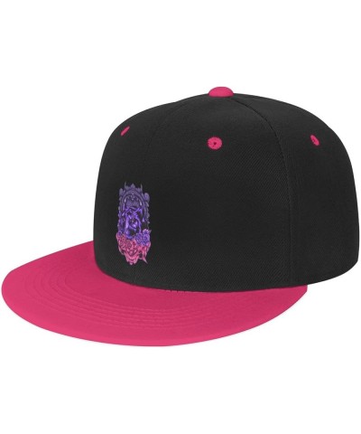 Magical Tiger Baseball Cap for Men Women Snapback Hat Adjustable Flat Bill Hats Pink $11.87 Baseball Caps