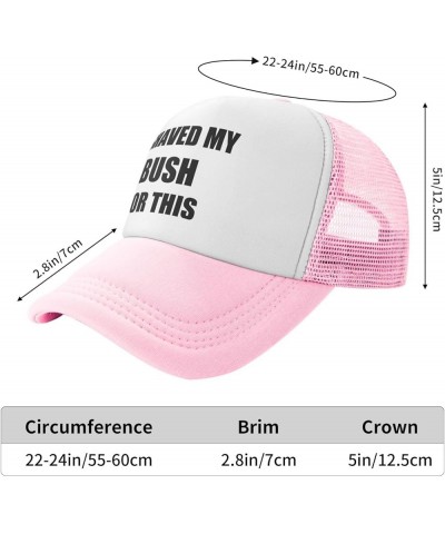 I Shaved My Bush This-Trucker Hat Funny Hats Men Women Foam Baseball Caps Crazy Drink Party Gifts Pink Funny Trucker Hats $10...