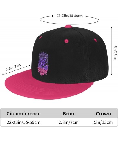 Magical Tiger Baseball Cap for Men Women Snapback Hat Adjustable Flat Bill Hats Pink $11.87 Baseball Caps