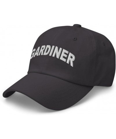 Gardiner New York Hat Gardiner NY Cap Embroidered Dad Hat Adjustable Strap Closure Unisex Dark Grey $18.00 Baseball Caps