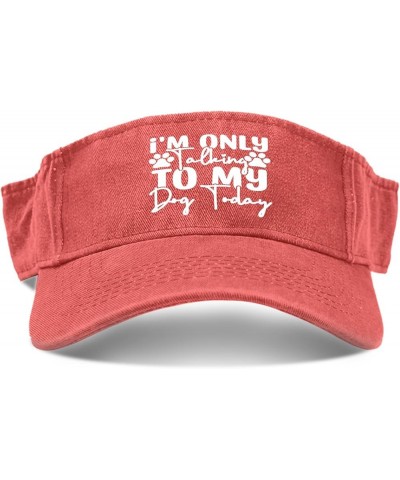 I'm Only Talking to My Dog Today Hats Sun Visor Hat for Teens Visor Hats Trendy Visor Sun Saffron $10.18 Visors