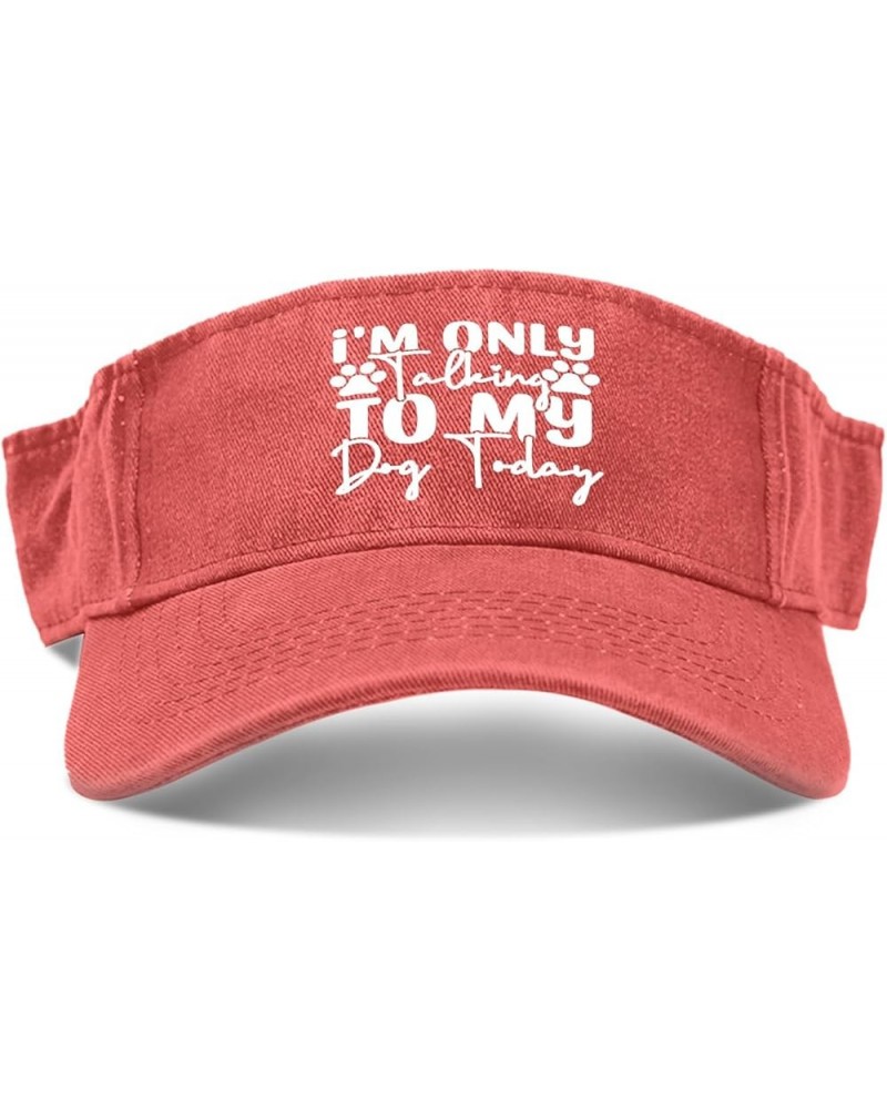 I'm Only Talking to My Dog Today Hats Sun Visor Hat for Teens Visor Hats Trendy Visor Sun Saffron $10.18 Visors