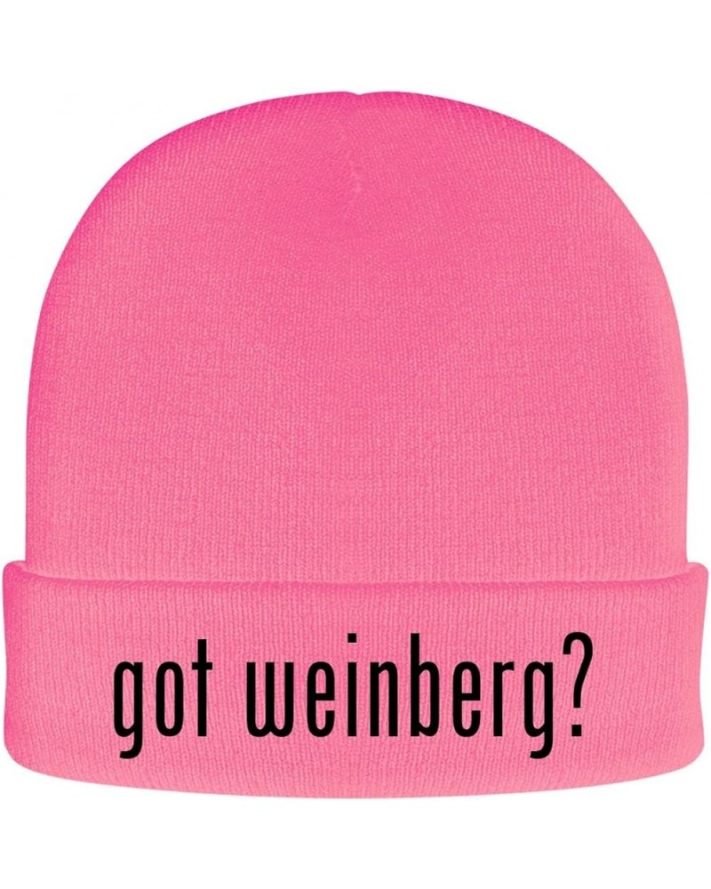 got Weinberg? - Soft Adult Beanie Cap Pink $13.29 Skullies & Beanies