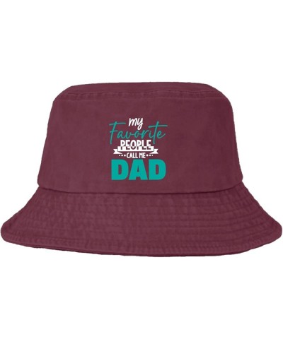 My Favorite People Call Me Dad Bucket Hat Bucket Hats Vintage Men Hats for Hiking Accessories for Dance Must Haves Deep Rose ...