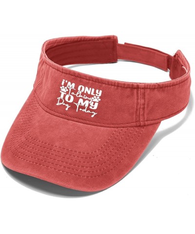 I'm Only Talking to My Dog Today Hats Sun Visor Hat for Teens Visor Hats Trendy Visor Sun Saffron $10.18 Visors