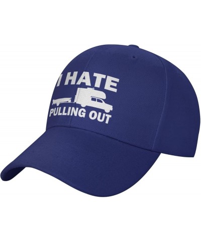 I Hate Pulling Out Baseball Hat Funny Cap Boating Boat Trailer Captain Baseball Cap Men Women Blue $11.18 Baseball Caps