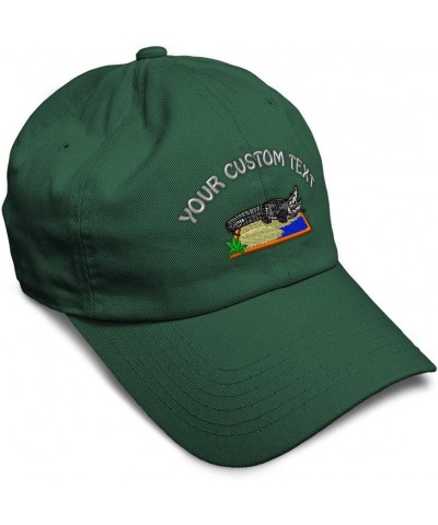 Soft Baseball Cap Animal Wildlife Reptile Alligator Crocodile Wild Antelope Cotton Dad Hats for Men & Women Forest Green Pers...