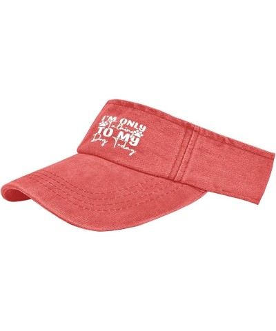 I'm Only Talking to My Dog Today Hats Sun Visor Hat for Teens Visor Hats Trendy Visor Sun Saffron $10.18 Visors