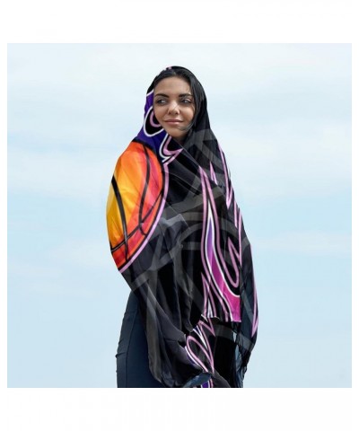 Scarves for Women Lightweight Bridal Wedding Wraps Scarf Beach Sunscreen Shawl Catcus Black Multicolor 4 $12.95 Scarves