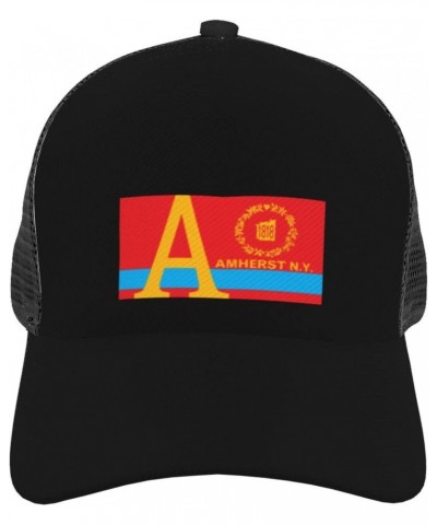 Flag of Amherst, New York Baseball Cap for Women Mens Mesh-Back Cap Golf Hat Dad Caps Trucker Hats Adjustable Breathable Base...