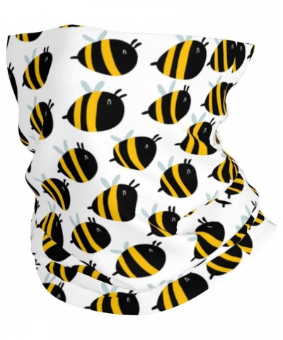 Funny bees cartoon white Neck Gaiter for Men Women Face Mask Bandana Headwear Scarf Balaclava $9.49 Balaclavas