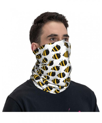 Funny bees cartoon white Neck Gaiter for Men Women Face Mask Bandana Headwear Scarf Balaclava $9.49 Balaclavas