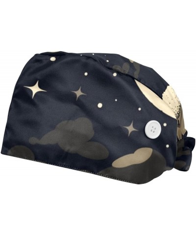 Scrub Bouffant Caps,Workout Hat with Sweatband Headgear for Women E336o6txdt $12.27 Skullies & Beanies