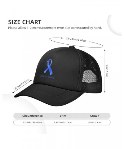 Arthritis Awareness Baseball Cap Adjustable Casual Mesh Hats Duck Tongue Hat for Men Women88 Black $10.10 Baseball Caps