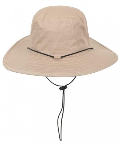 Mens Australian Brim Hat - 100% Cotton UV Protect Beige $10.25 Sun Hats