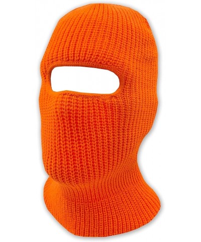 Double Layered Knitted One Hole Ski Mask - Assorted Colors Tactical Paintball Running Neon Orange $10.00 Rain Hats