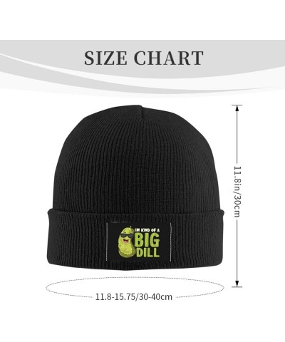 I'm Kind of A Big Dill Pickle Cucumber Winter Beanie Hat for Men Women Knit Cap Warm Skull Caps for Cold Weather Black $10.04...