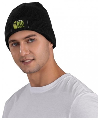 I'm Kind of A Big Dill Pickle Cucumber Winter Beanie Hat for Men Women Knit Cap Warm Skull Caps for Cold Weather Black $10.04...