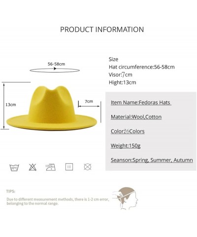 Women Men Patchwork Panama Wool Felt Fedora Hats Wide Brim Party Cowboy Jazz Hat 01 $18.38 Fedoras