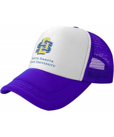 South Dakota State University Logo Trucker Hats for Both Men and Women - Mesh Baseball Snapback Hats Purple $17.07 Baseball Caps