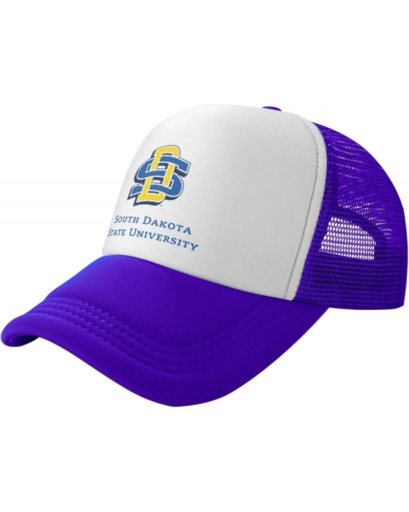 South Dakota State University Logo Trucker Hats for Both Men and Women - Mesh Baseball Snapback Hats Purple $17.07 Baseball Caps