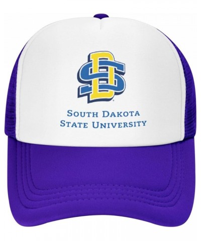 South Dakota State University Logo Trucker Hats for Both Men and Women - Mesh Baseball Snapback Hats Purple $17.07 Baseball Caps