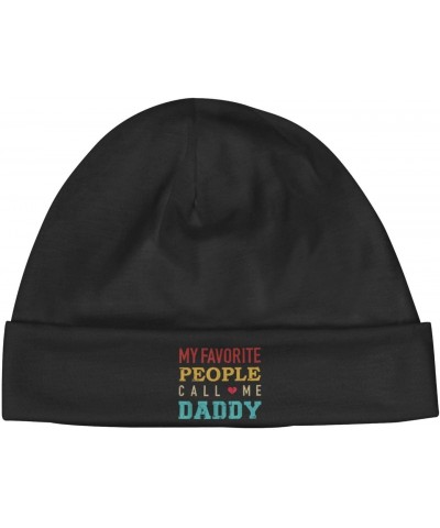 My Favorite People Call Me Daddy Black Knit Winter Beanies for Men Women Stretchy Cuffed Beanie Skull Cap Hedging Hat $10.19 ...