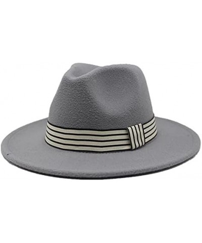 Outdoor Top Travel Hats Autumn Winter Fedoras Women's Felt Hat Adult Jazz Panama Hat Fengyan Cowboy Hats Rose Red $14.77 Fedoras