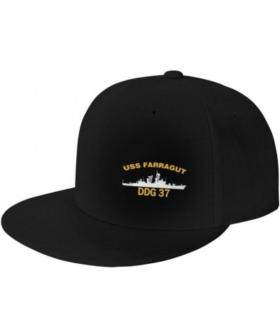 USS Farragut DDG 37 DLG 6 Flag Baseball Caps Denim Hats Cowboy Knit hat Fisherman's hat Black $15.54 Baseball Caps