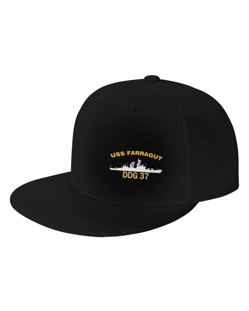 USS Farragut DDG 37 DLG 6 Flag Baseball Caps Denim Hats Cowboy Knit hat Fisherman's hat Black $15.54 Baseball Caps