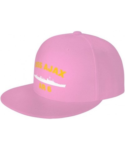 USS AJAX AR 6 Flag-Baseball Caps-Denim Hats Cowboy Knit hat Fisherman's hat Pink $16.98 Baseball Caps