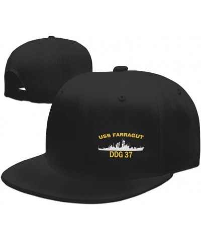 USS Farragut DDG 37 DLG 6 Flag Baseball Caps Denim Hats Cowboy Knit hat Fisherman's hat Black $15.54 Baseball Caps