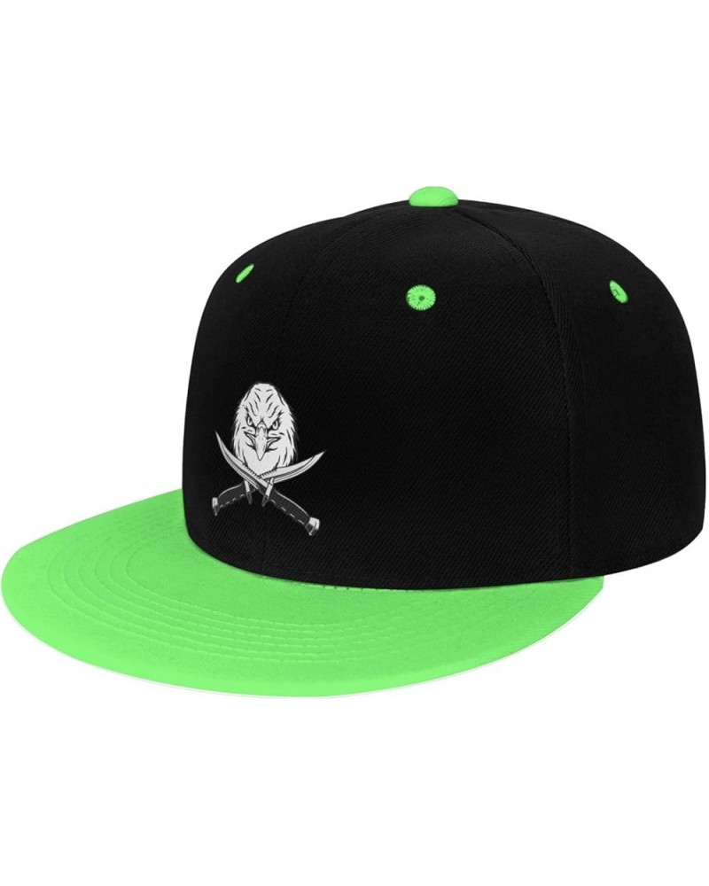 Eagle and Knife Snapback Hat for Men Women Baseball Cap Trucker Flat Bill Hats Dad Caps Green $14.54 Baseball Caps