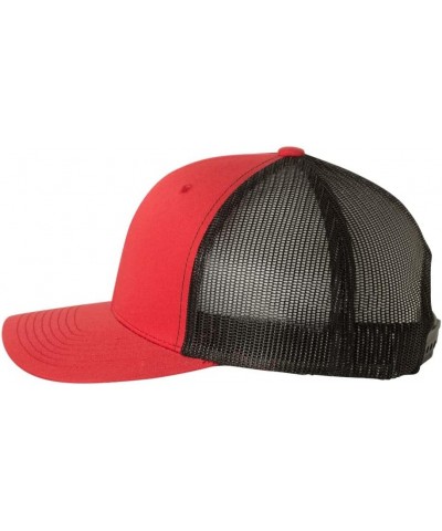 1953-56 Ford F100 Pickup Truck Fully Embroidered Yupoong 6606 Snapback Trucker Fitted Cap Red-black $15.26 Baseball Caps