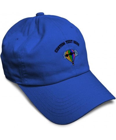 Soft Baseball Cap Hot Air Balloon Embroidery Cotton Dad Hats for Men & Women Royal Blue Personalized Text Here $15.89 Basebal...