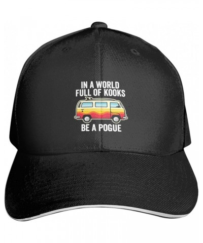 in A World Full of Be A Pogue Sandwich Baseball Cap Snapback Golf Hat Adjustable Fashion Sunhat for Men Women Black $9.92 Bas...