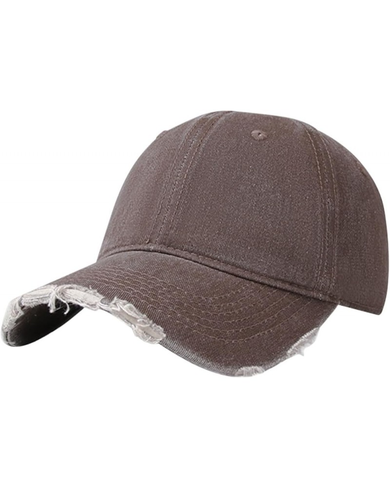 Mens Baseball Cap Washed Packable UV Protection Sun Hats Breathable Moisture Wicking Adjustable Golf Dad Hat Coffee $8.43 Sun...