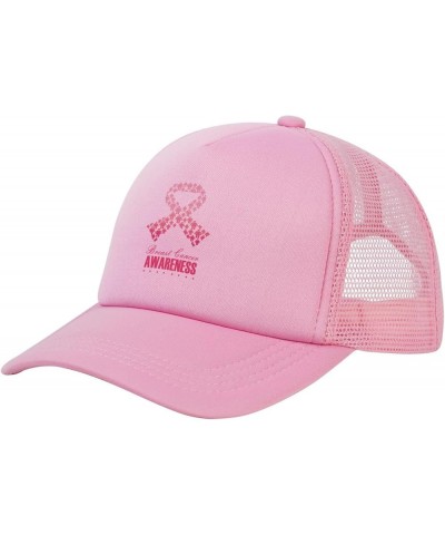 Trucker Hat Mesh Baseball Cap Adjustable Dad Hat Unisex Pink $8.77 Baseball Caps