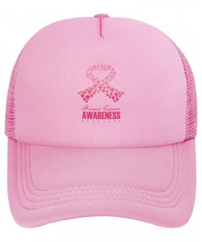 Trucker Hat Mesh Baseball Cap Adjustable Dad Hat Unisex Pink $8.77 Baseball Caps