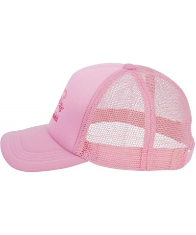 Trucker Hat Mesh Baseball Cap Adjustable Dad Hat Unisex Pink $8.77 Baseball Caps