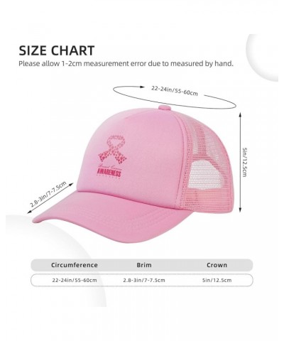 Trucker Hat Mesh Baseball Cap Adjustable Dad Hat Unisex Pink $8.77 Baseball Caps