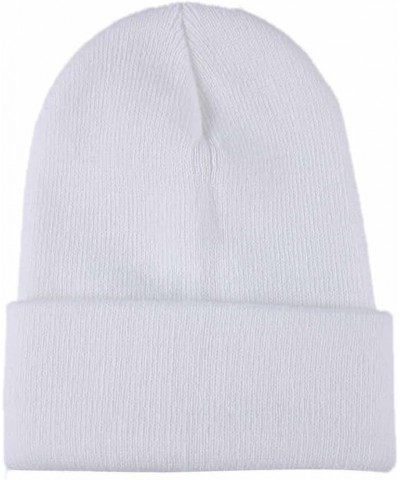 Unisex Hop Hip Slouchy Winter Hat Ski Warm Knitting Baseball Caps Sports Fan Beanies Distressed Blank Baseball Cap White $6.0...