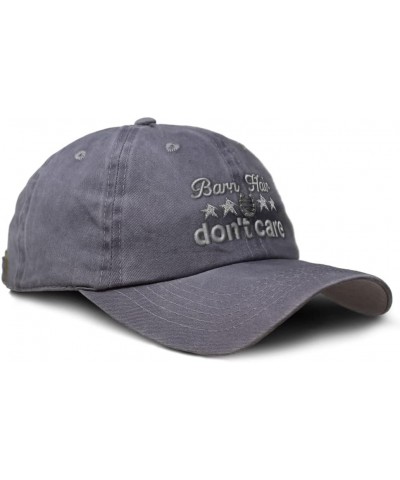 Custom Soft Washed Baseball Cap Barn Hair Don't Care Dad Hats for Men & Women Grey Design Only $14.00 Baseball Caps