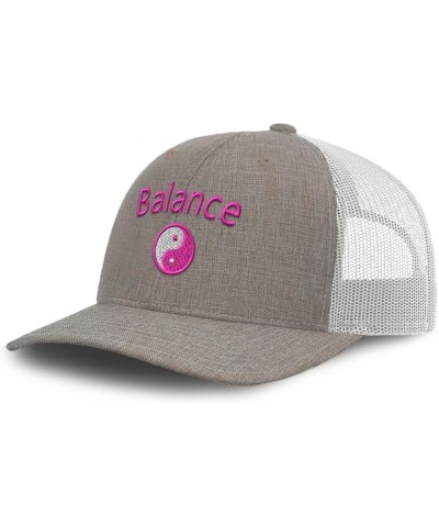 Trucker Hat Baseball Cap Balance Yin Yang Cotton Dad Hats for Men & Women Heather Khaki White $13.23 Baseball Caps