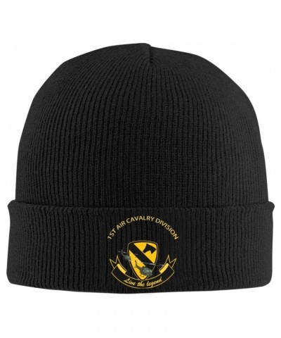 1st Air Cavalry Division Air Cav Crafted Comfort Premium Yarn Beanies for All Seasons Black $12.31 Skullies & Beanies