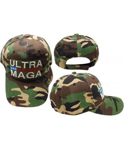 Baseball Cap - Ultra MAGA Trump 2024 Patriotic Woodland Camo Adjustable Embroidered Cap Hat - Tactical Adjustable Hat $22.56 ...