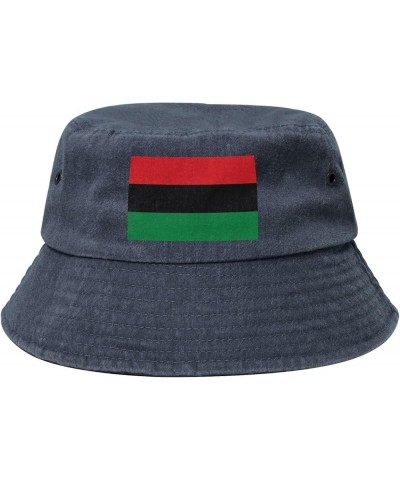 Flag of The UNIA Bucket Hat for Men Women Outdoor Washed Cotton Sun Hats Travel Beach Hat Navy Blue $12.91 Bucket Hats