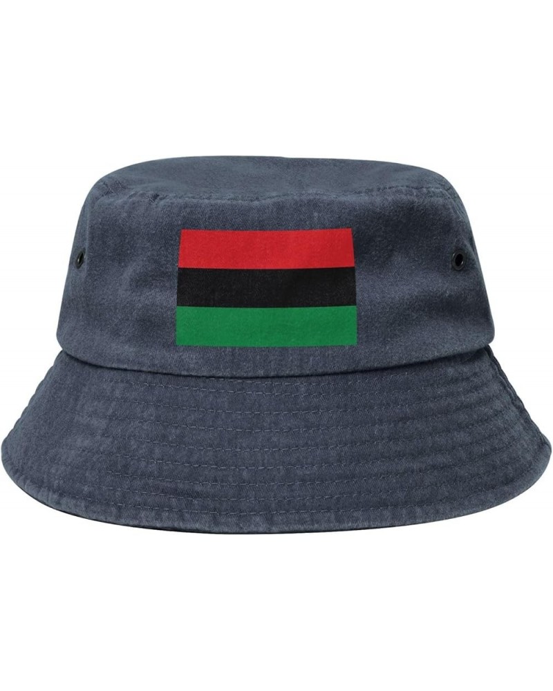 Flag of The UNIA Bucket Hat for Men Women Outdoor Washed Cotton Sun Hats Travel Beach Hat Navy Blue $12.91 Bucket Hats