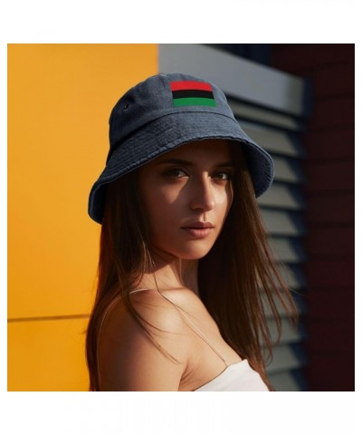 Flag of The UNIA Bucket Hat for Men Women Outdoor Washed Cotton Sun Hats Travel Beach Hat Navy Blue $12.91 Bucket Hats