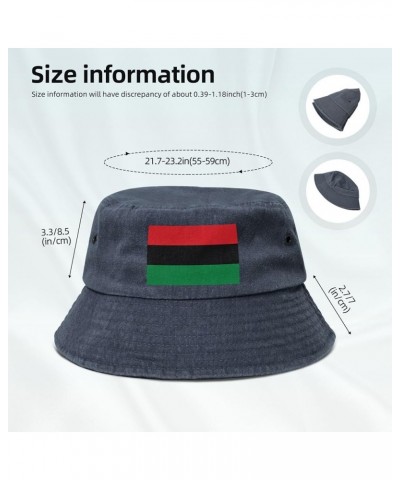 Flag of The UNIA Bucket Hat for Men Women Outdoor Washed Cotton Sun Hats Travel Beach Hat Navy Blue $12.91 Bucket Hats